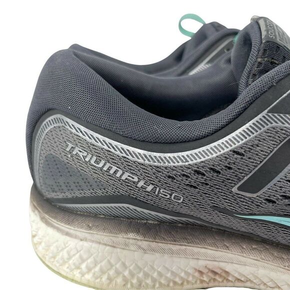 Saucony Triumph ISO Series Sneakers Running Shoes Gray Teal Womens Size 11.5 - Picture 6 of 11